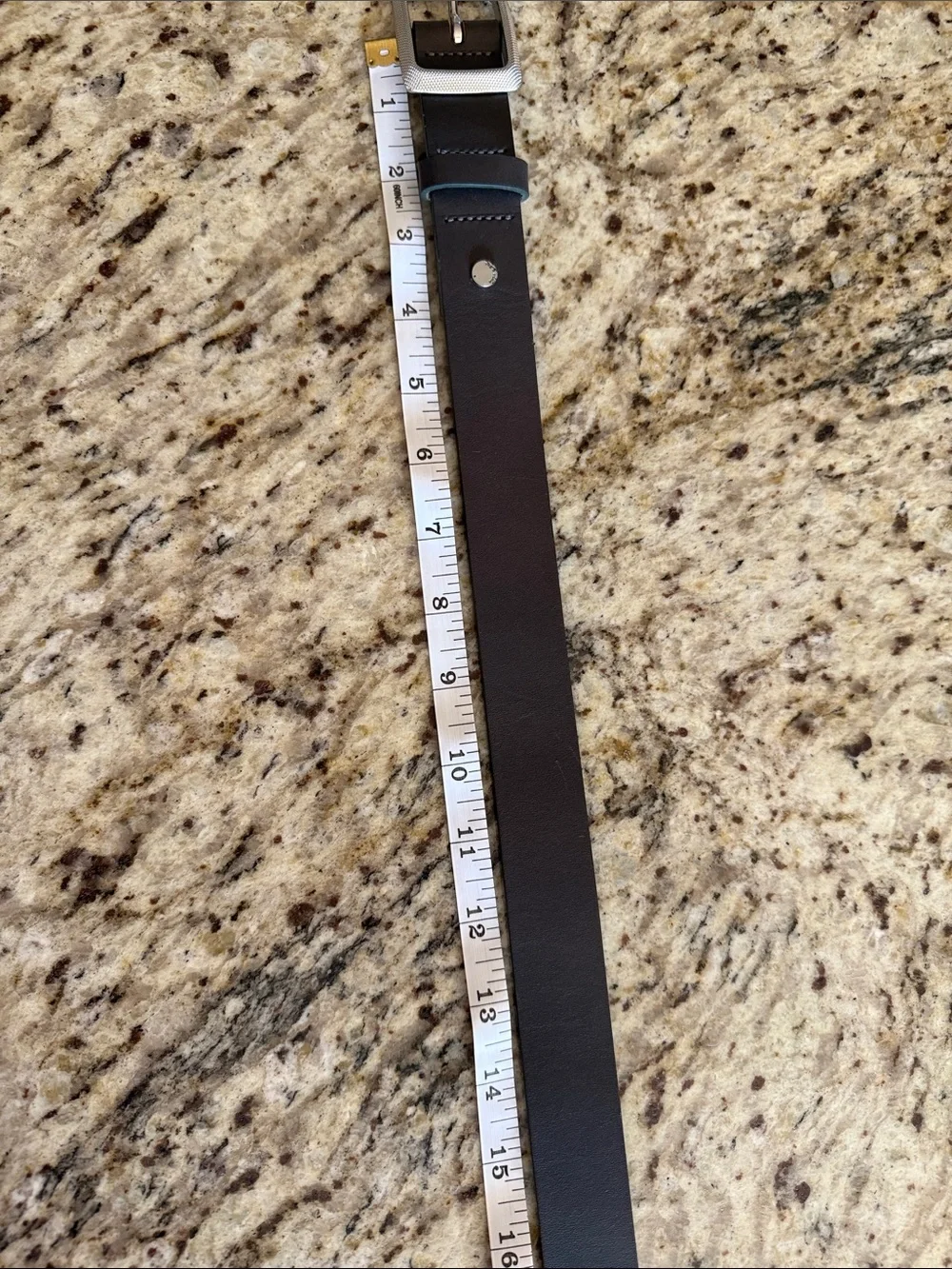 rag & bone leather Boyfriend Belt Dark Chocolate Brown w/silver Buckle Sz  M